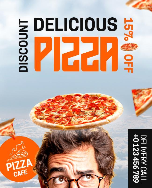 Pizza Cafe Discount Offer Flyer Template