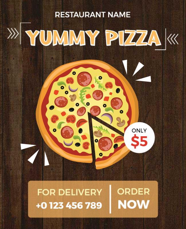 Pizza Delivery Promotion Flyer Template