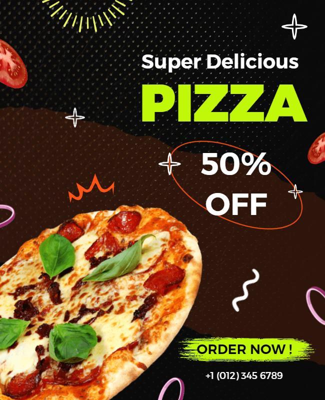 Pizza Discount Promotional Flyer Template