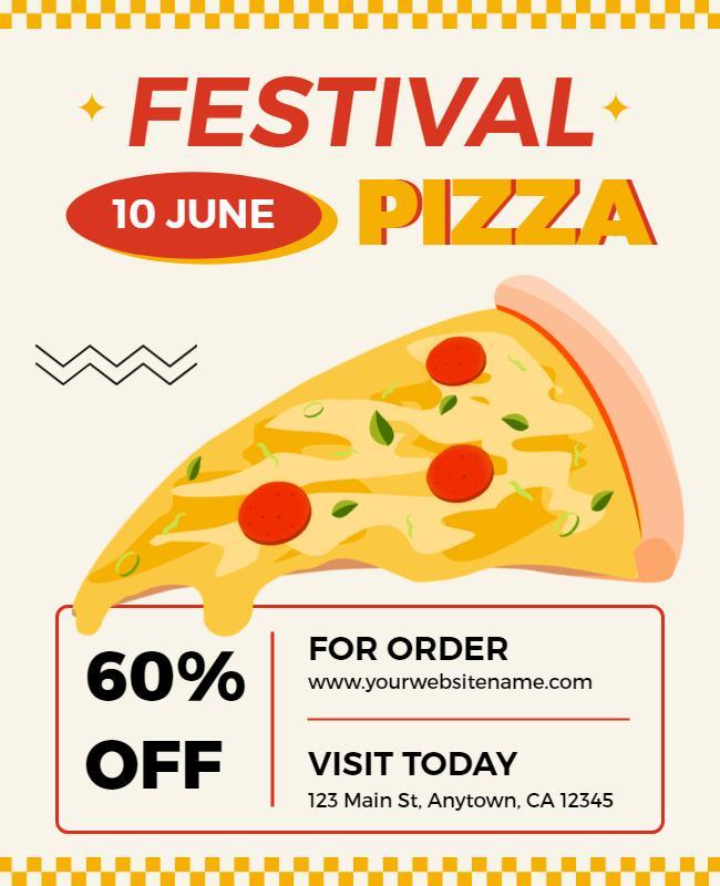 Pizza Festival Discount Event Flyer Template