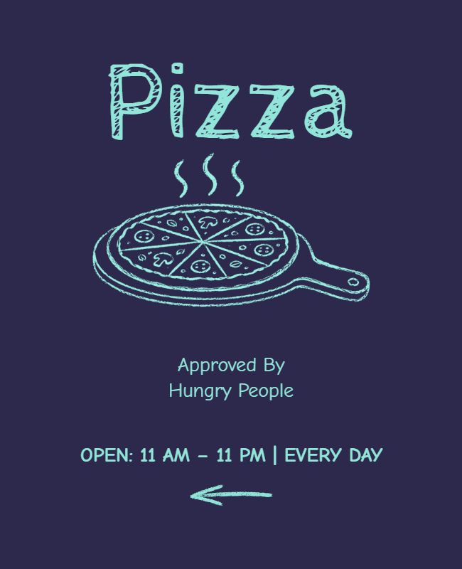 Pizza Restaurant Daily Specials Poster Template