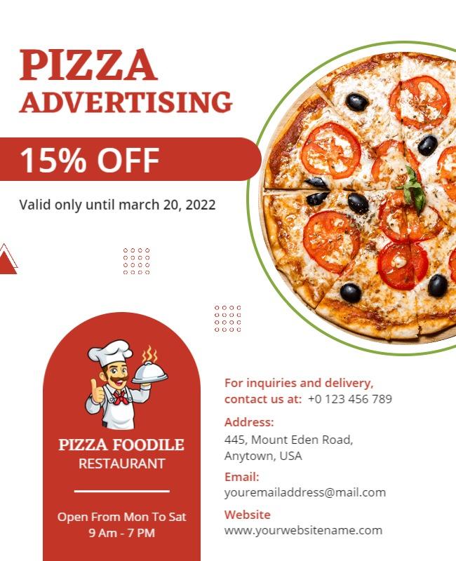 Pizza Restaurant Discount Promotion Flyer Template