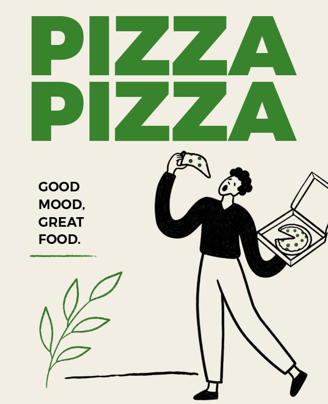 Pizza Restaurant Promotion Poster Template