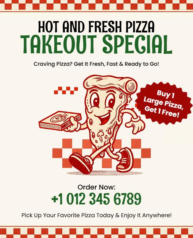 Pizza Takeout Special Offer Flyer Template