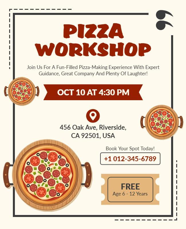 Pizza Workshop Event Flyer Template