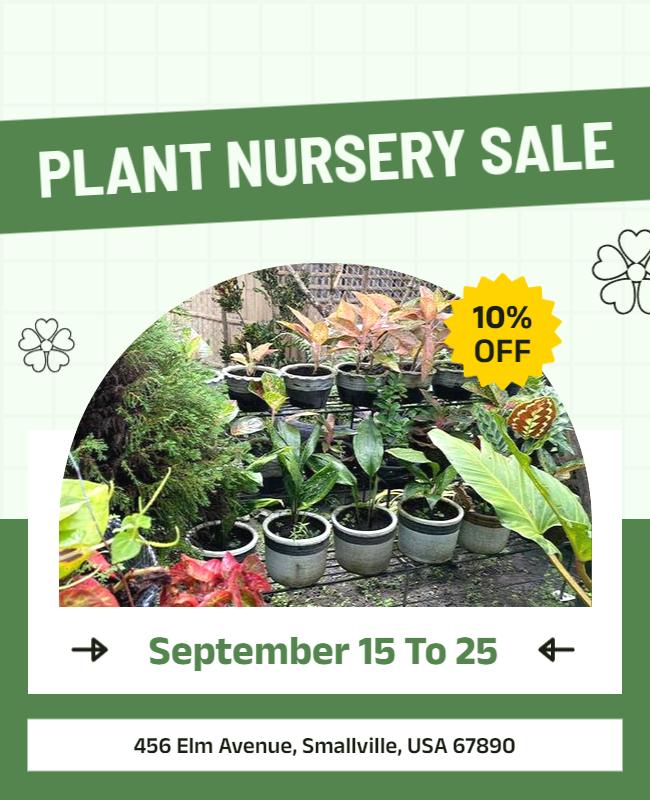 Plant Nursery Seasonal Sale Flyer Template