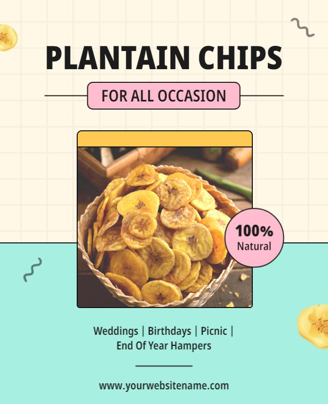 Plantain Chips Product Promotion Flyer Template