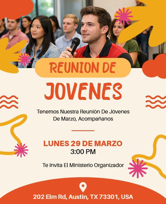 Plantilla De Folleto Para Evento De Reunión Juvenil
