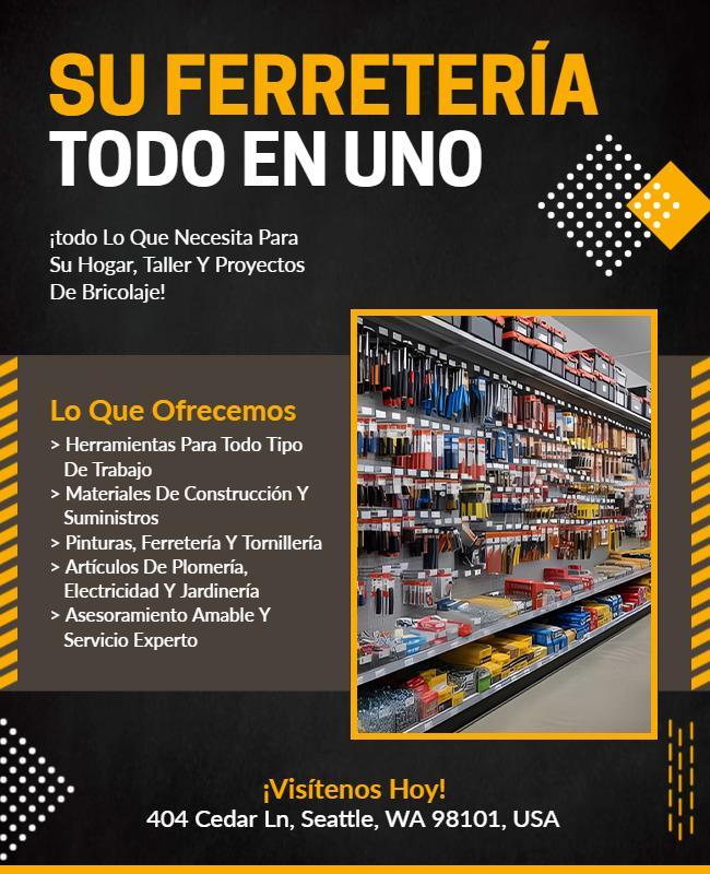 Plantilla De Folleto Promocional Para Ferretería