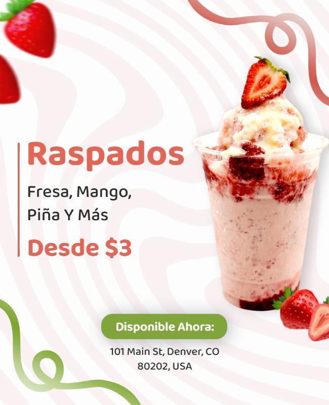 Plantilla De Póster Para Raspados De Sabores Frutales