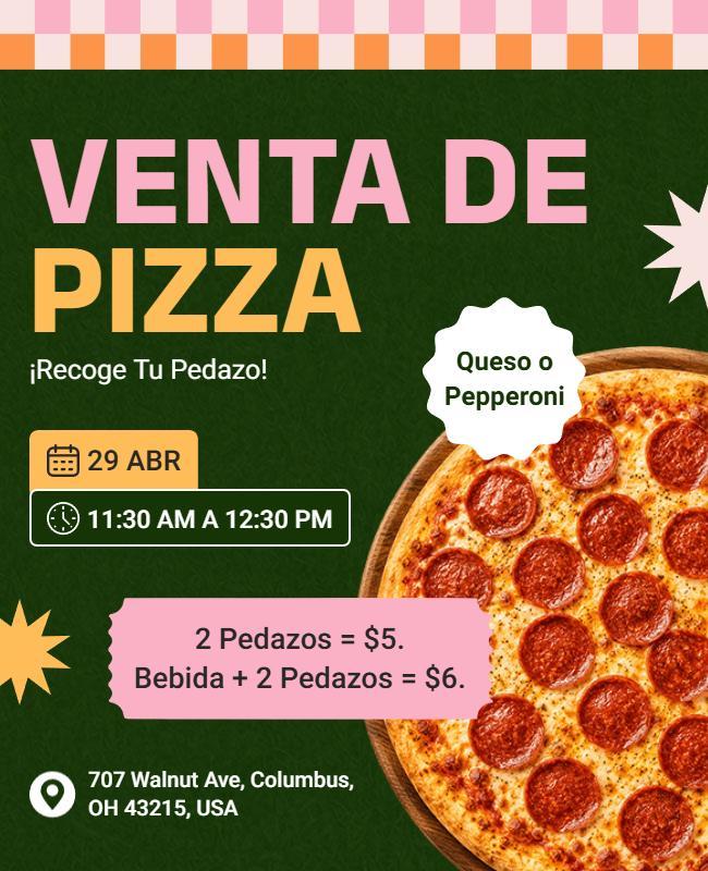 Plantilla De Póster Promocional Para Evento De Venta De Pizza