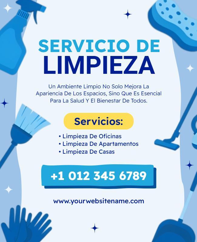 Plantilla De Póster Publicitario Para Servicios Profesionales De Limpieza