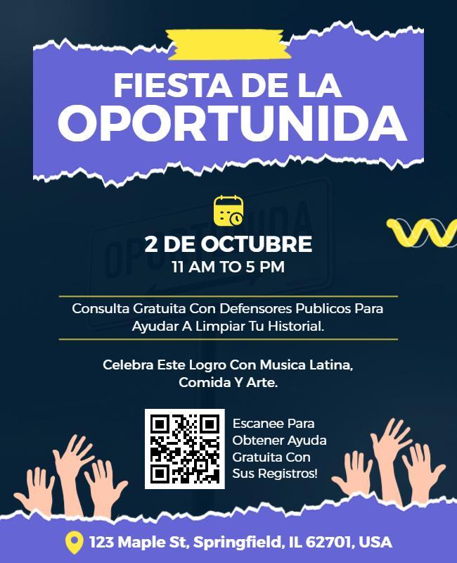 Plantilla De Volante De Celebración De Fiesta De La Oportunidad