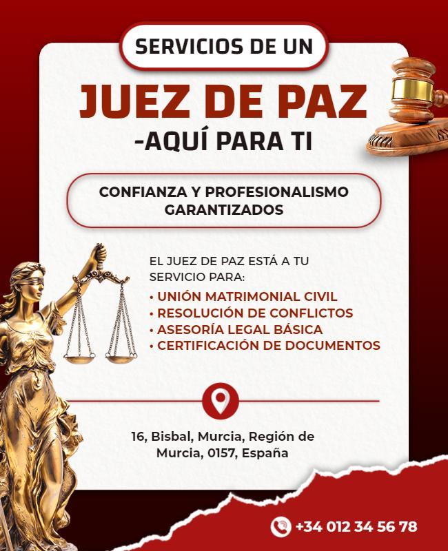 Plantilla De Volante De Servicios Profesionales De Justicia De Paz