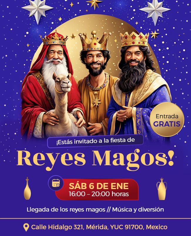 Plantilla De Volante Para Fiesta Del Día De Los Reyes Magos