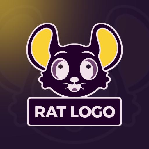 Playful and Friendly Character Design of a Rat Logo Template