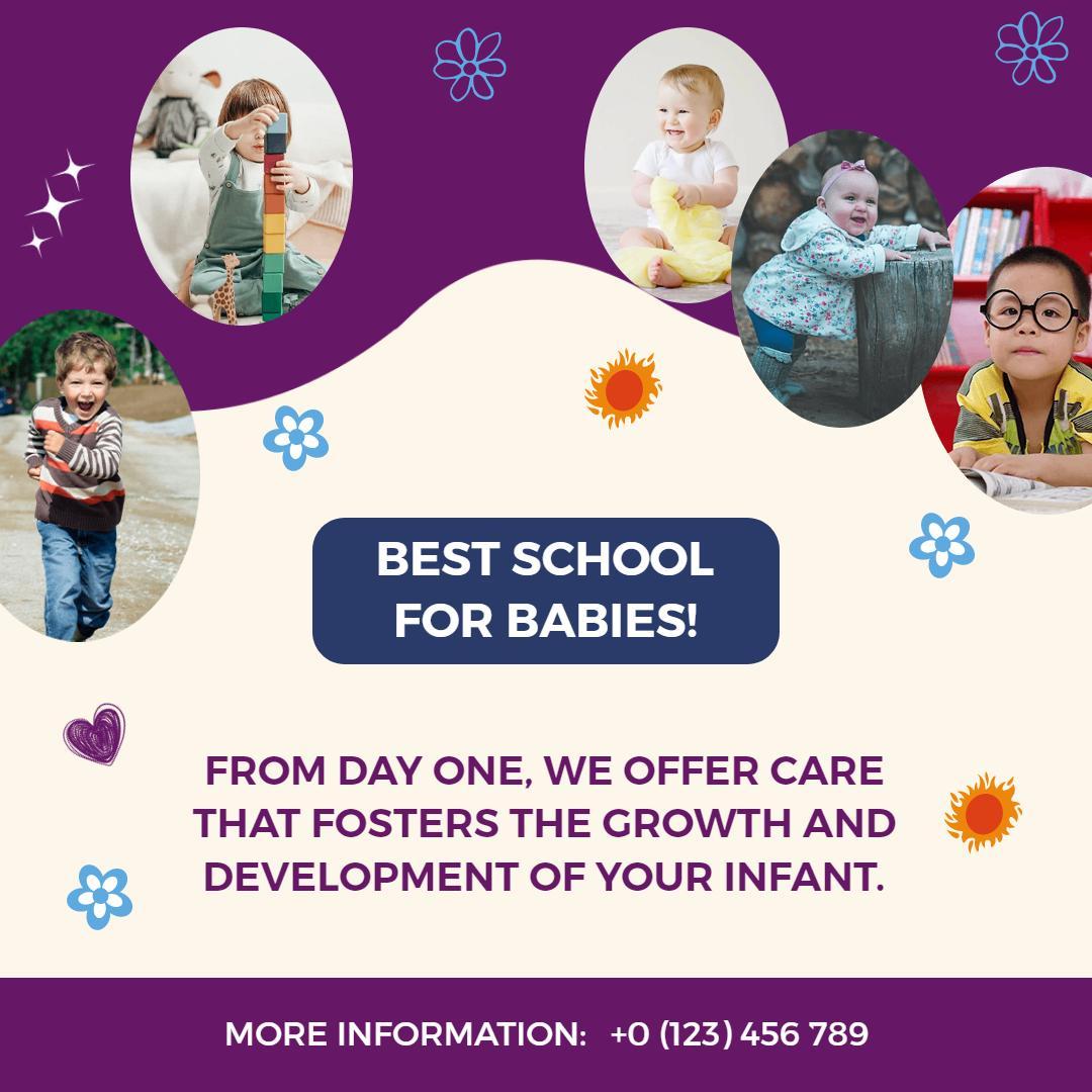 Playful Babies Learning and Development School Promotion Ad Template