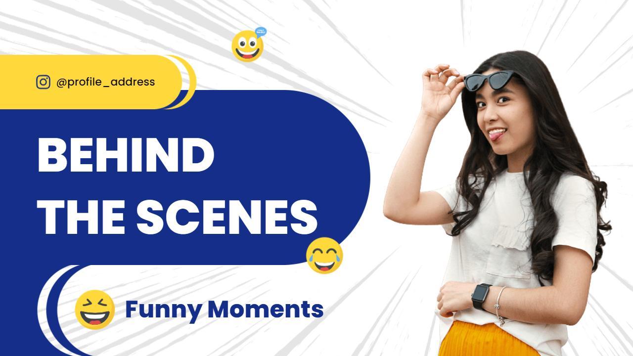 Playful Behind the Scene Funny Moments YouTube Thumbnail Template