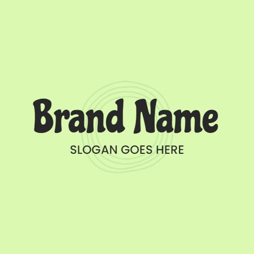 Playful Black Typography on Soft Green Background Logo Template