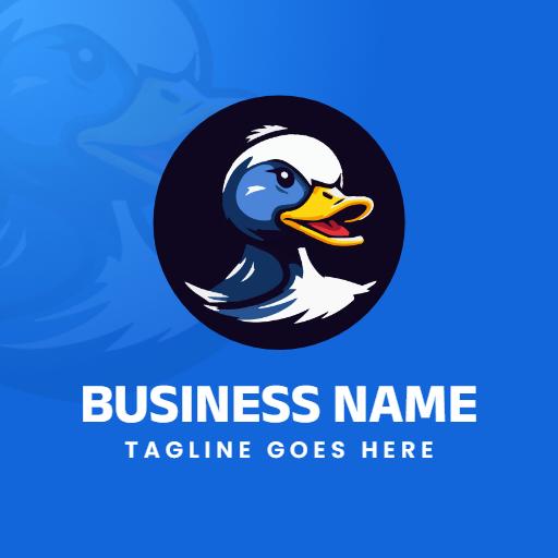 Playful Cartoon Duck Design for Family-Friendly Business Logo Template
