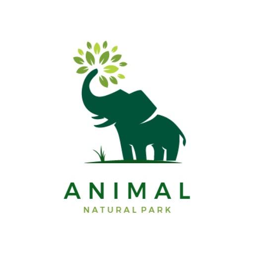 Playful Cartoon Elephant Design for Animal Park Logo Template