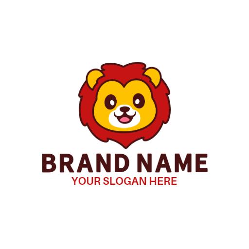 Playful Cartoon Lion Design for Creative Branding Logo Template
