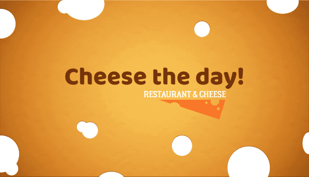 Playful Cheese-Inspired Restaurant Themed Business Card Template