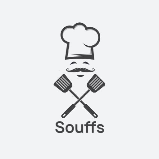 Playful Chef Design with Crossed Spatulas for Restaurant Logo Template