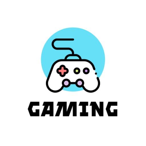 Playful Circle Design Featuring a Game Controller Gaming Logo Template