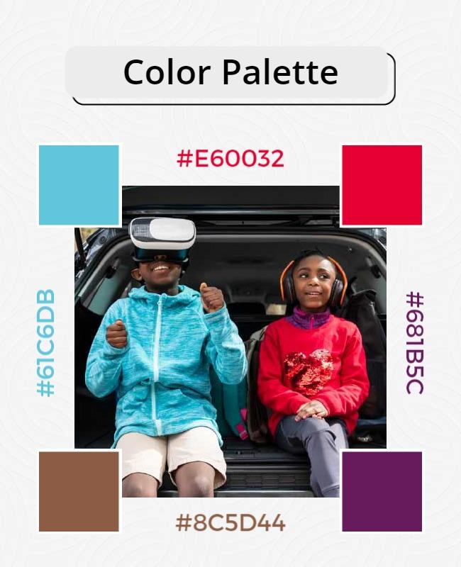 Playful Colorful Adventure Family Day Out Poster Template