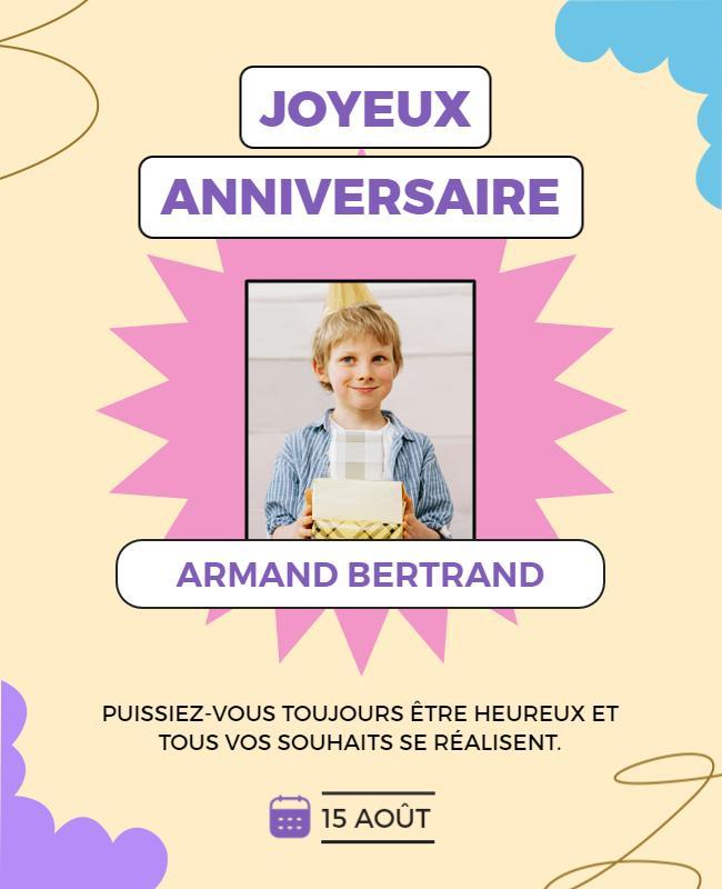 Playful Colorful Birthday Celebration Poster Template