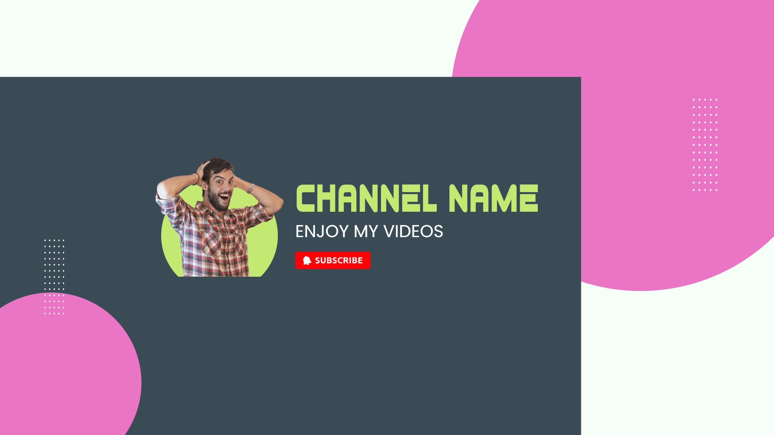Playful Colorful Design with Fun Elements in YouTube Banner Template