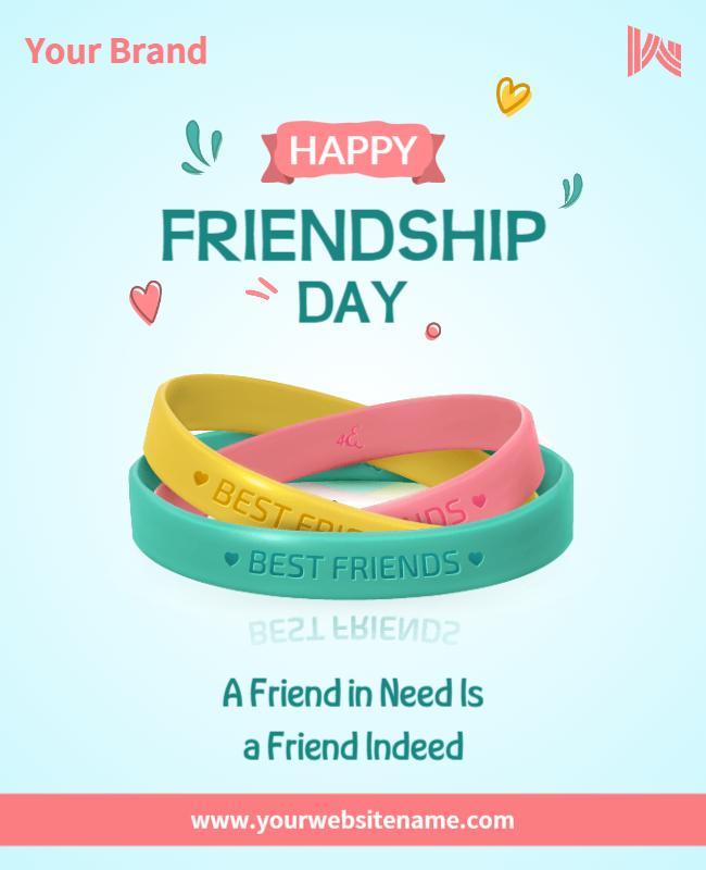 Playful Colorful Friendship Day Celebration Flyer Template