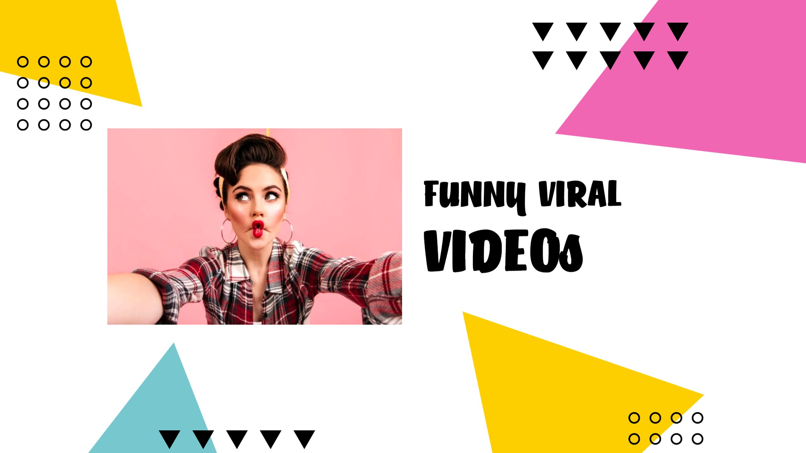 Playful Colorful Shapes with Funny Viral YouTube Videos Banner Template