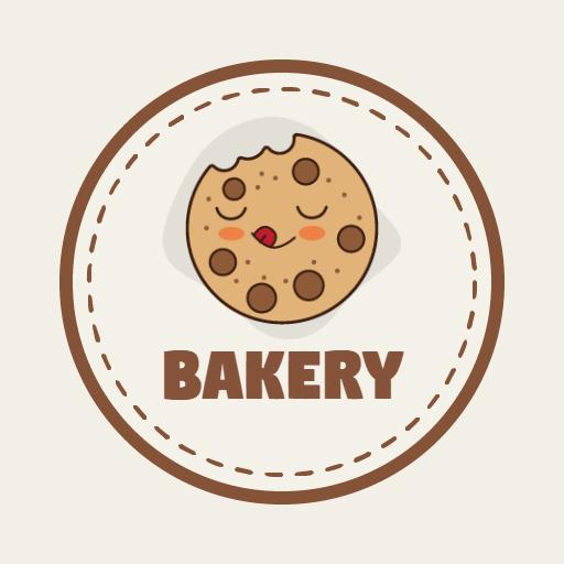 Playful Cookie Design Representing Sweet Bakery Logo Template