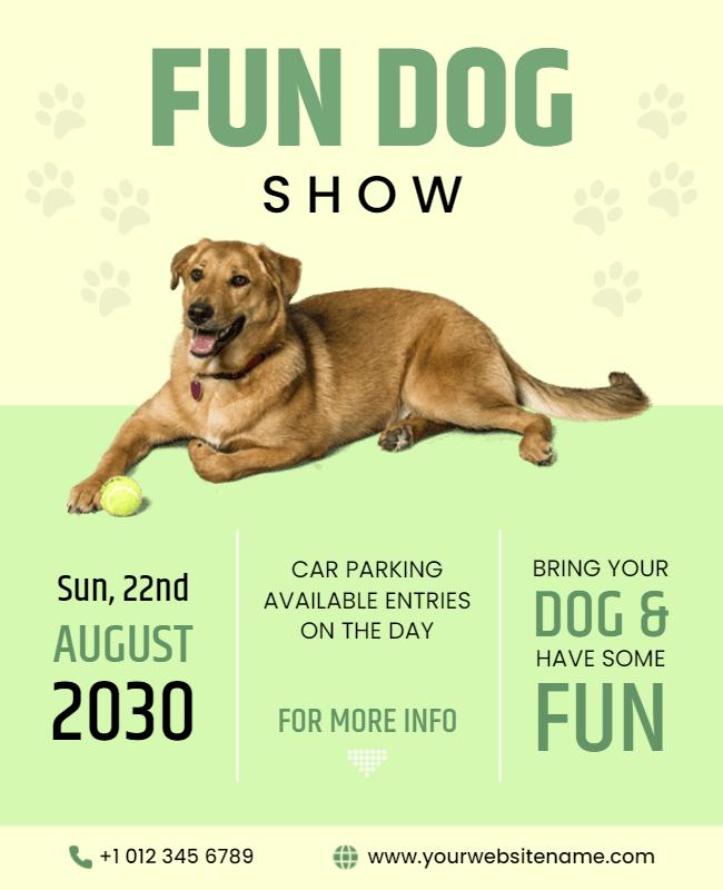 Playful Dog Show Event Flyer Template