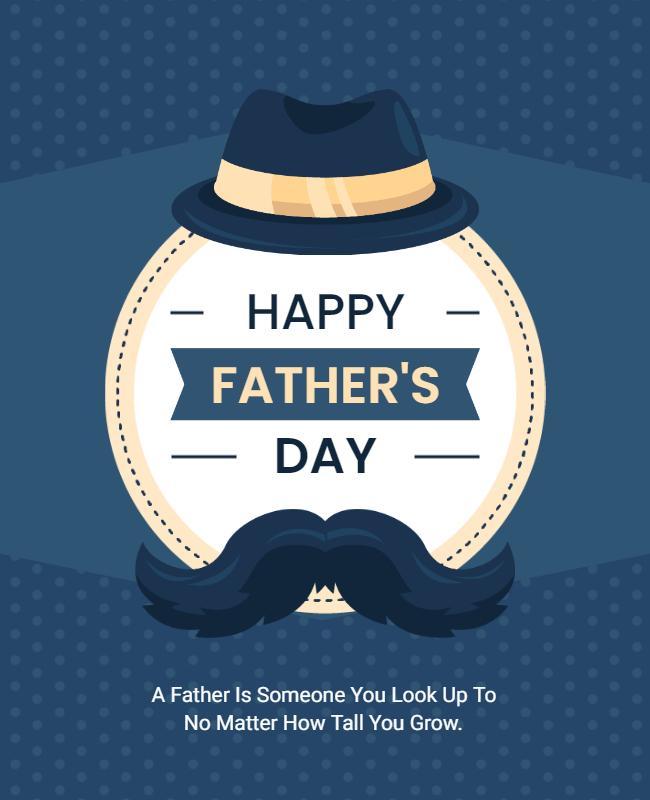 Playful Father’s Day Celebration with Mustache Design Poster Template