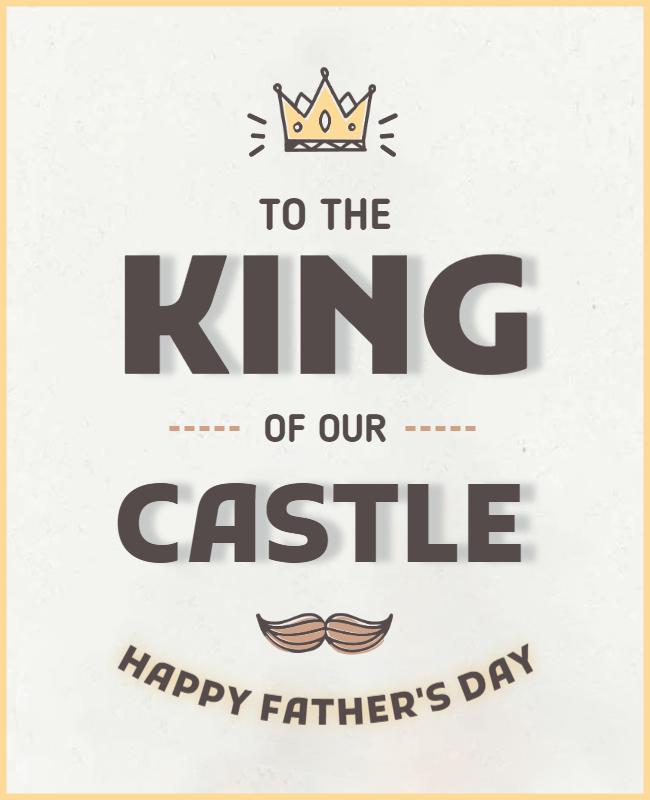 Playful Father's Day King of Our Castle Poster Template