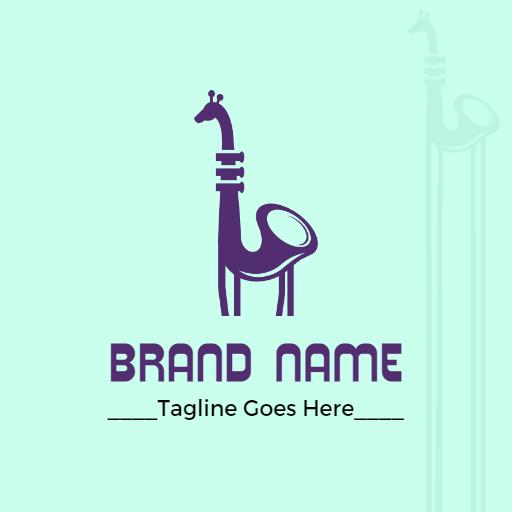 Playful Giraffe Design Celebrating Smooth Jazz Culture Logo Template