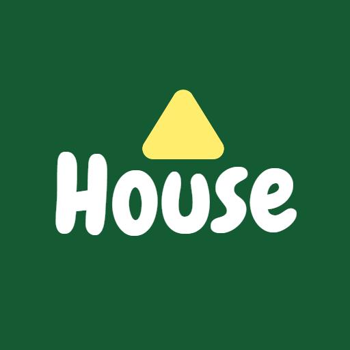 Playful Green Themed Wordmark Showcasing House Design Logo Template
