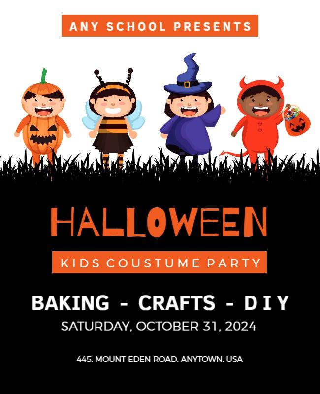 Playful Halloween Costume Party for Kids Flyer Template