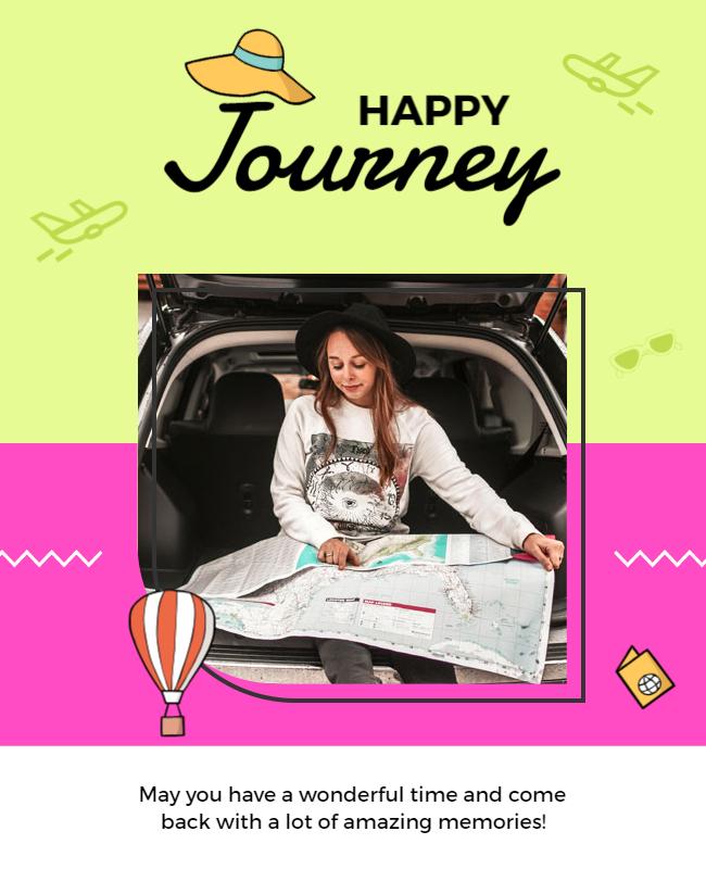 Playful Journey Themed Travel Memories Poster Template