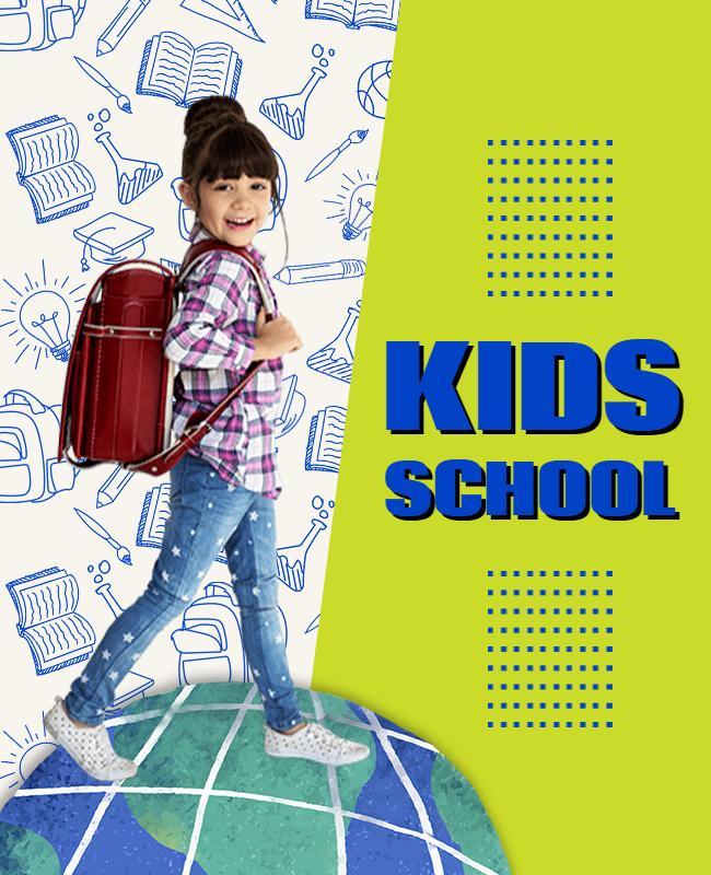 Playful Kids Back to School Theme Poster Template