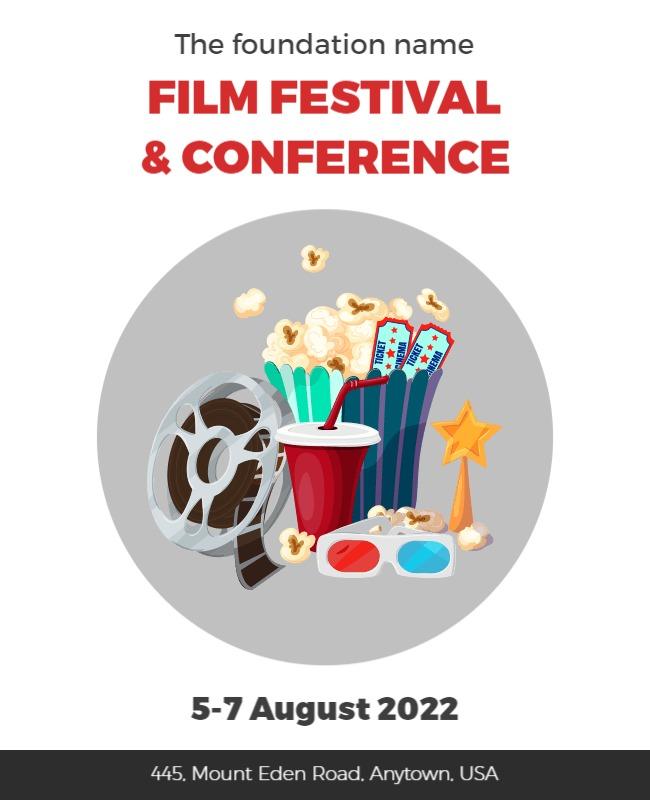 Playful Movie Theme Film Festival and Conference Poster Template