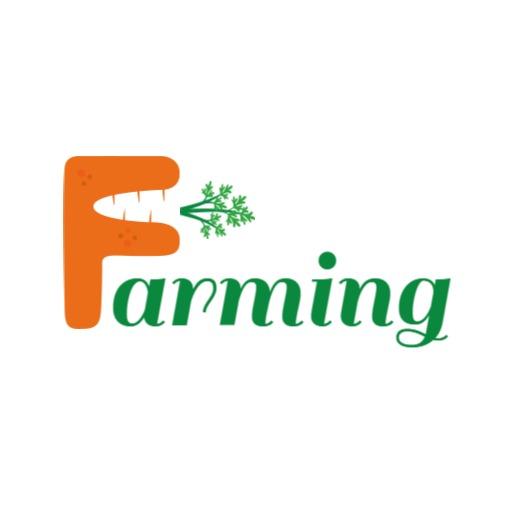 Playful Orange and Green Farming Logo Featuring Fresh Carrots Logo Template