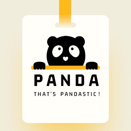 Playful Panda Design for Fun Merchandise Logo Template