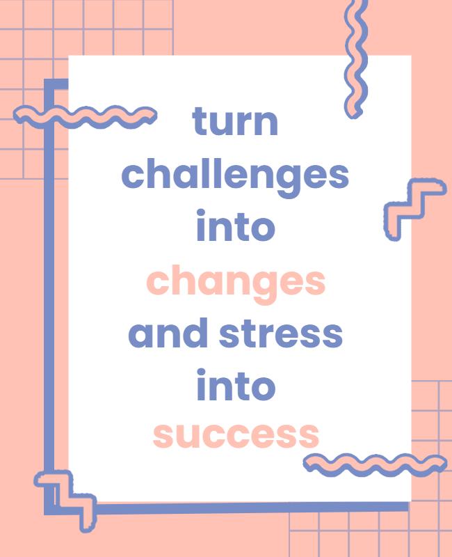 Playful Pastel Motivational Self-Improvement Poster Template