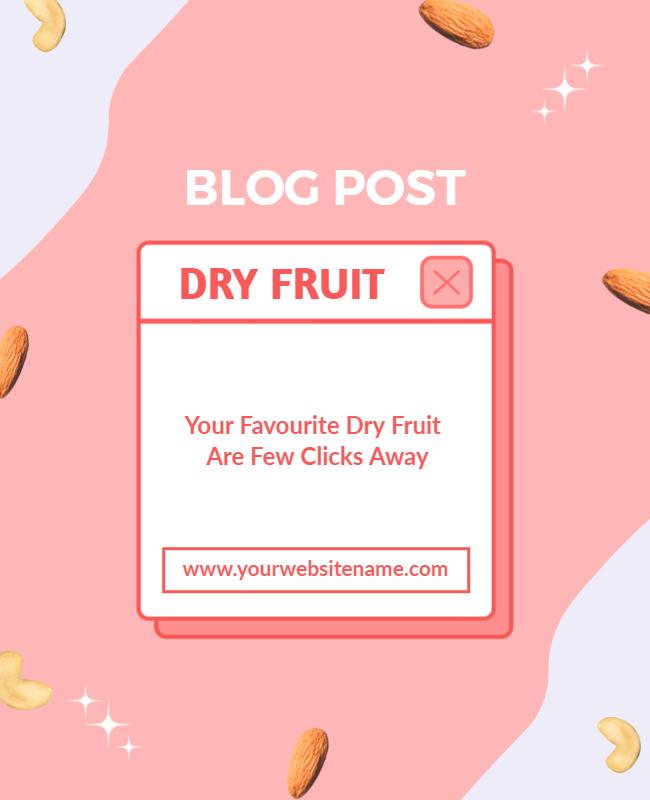 Playful Pink Dry Fruit Blog Post Template Template