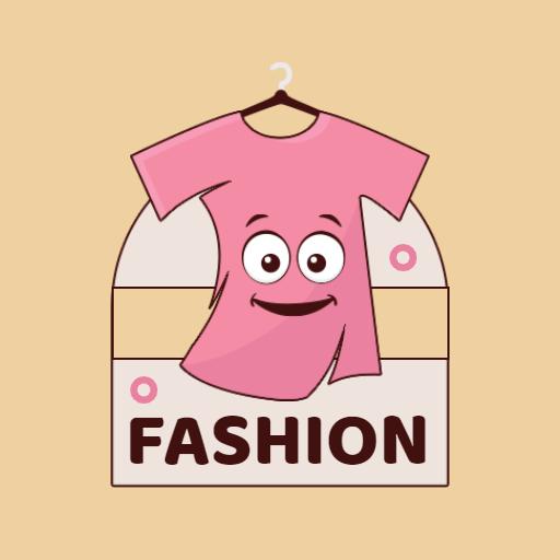 Playful Pink T-Shirt Design Showcasing Retro Fashion Logo Template
