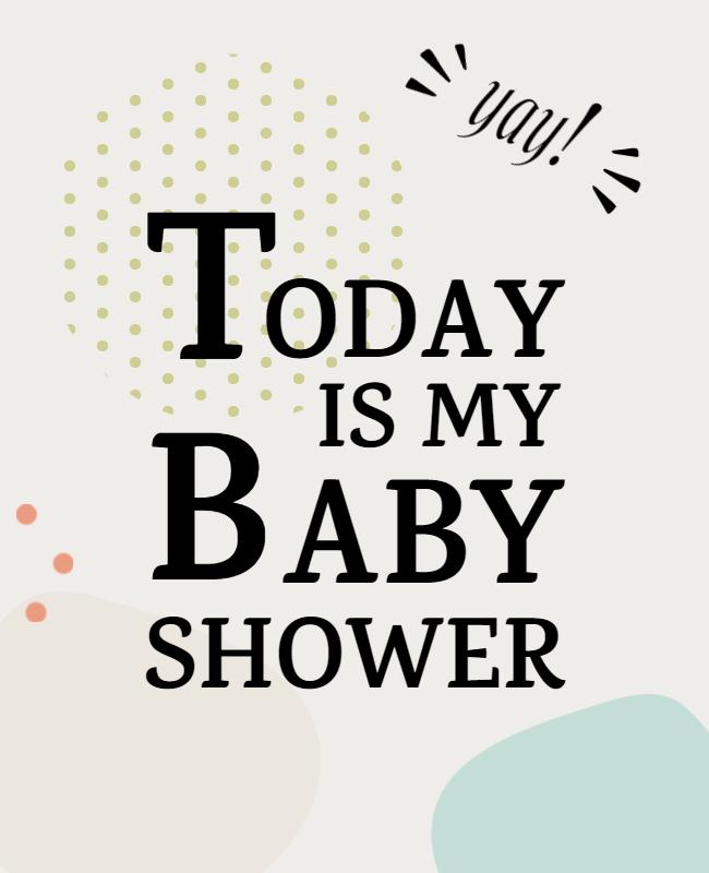 Playful Polka Dot Baby Shower Celebration Poster Template